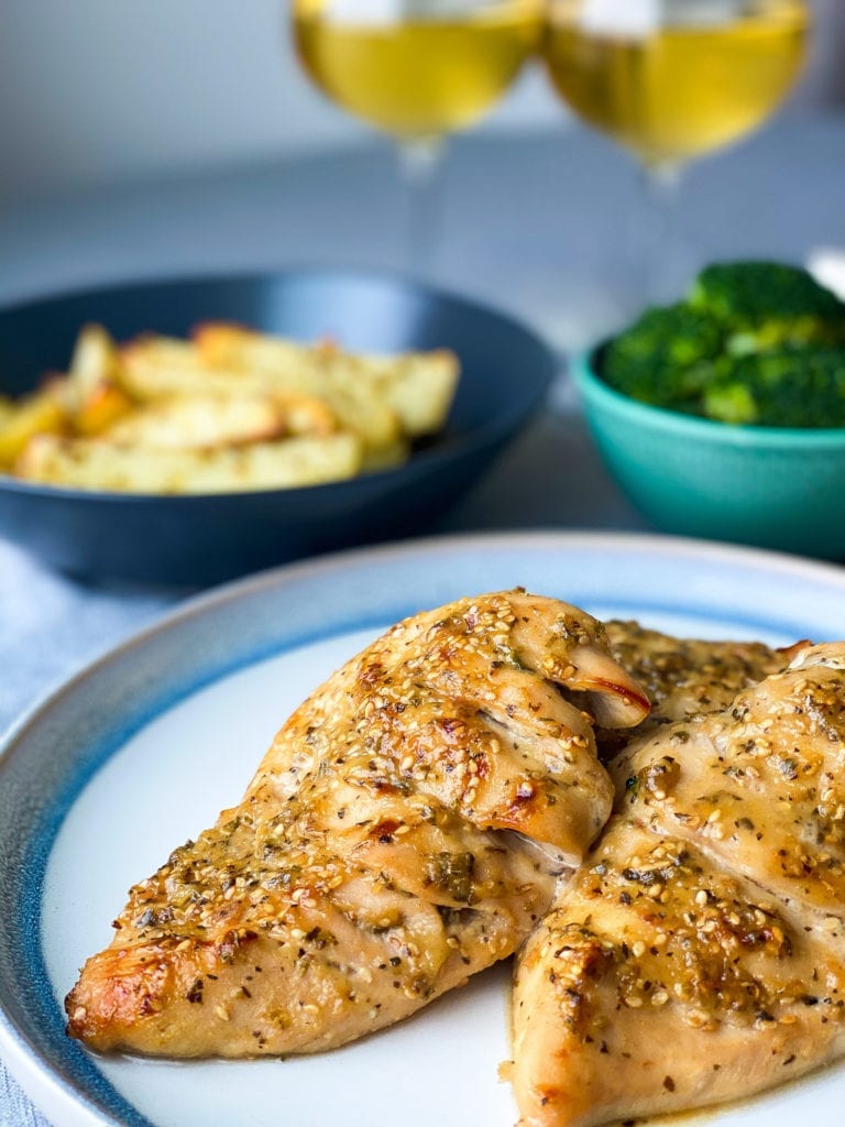 Honey Mustard Chicken Recipe from Food Worth Celebrating and Loxwood Meadworks Pure Mead.